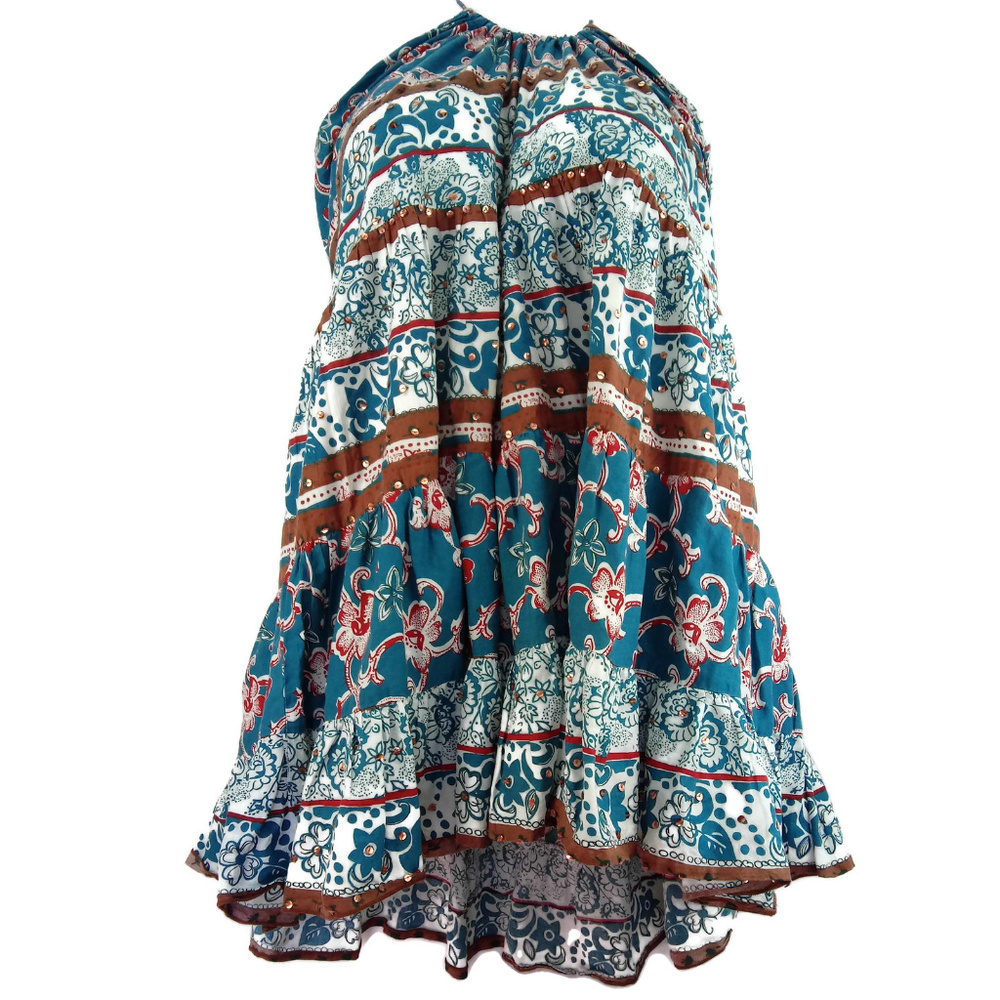 ANGIE A-Line Floral Boho/Festival Tunic Top